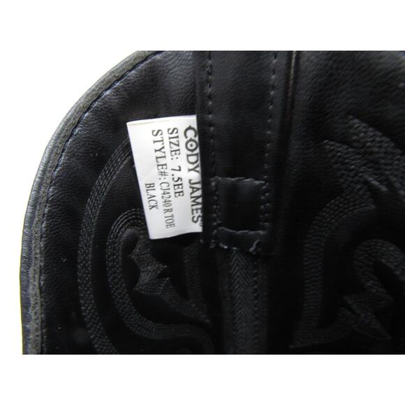 Cody James Mens Size 7.5 EE Black Leather Cowboy Western Boots main image 9
